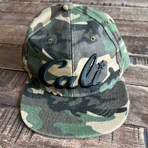Adult California Republic Cali Camo Camouflage Snapback Flat Bill Cap